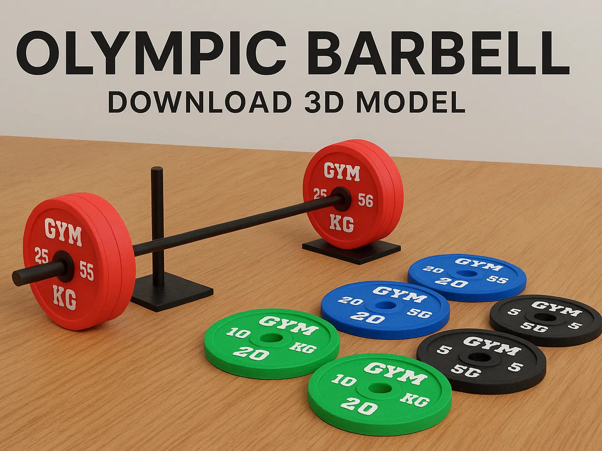 Ensemble de barre olympique avec supports de disques et de barre - Sport Print