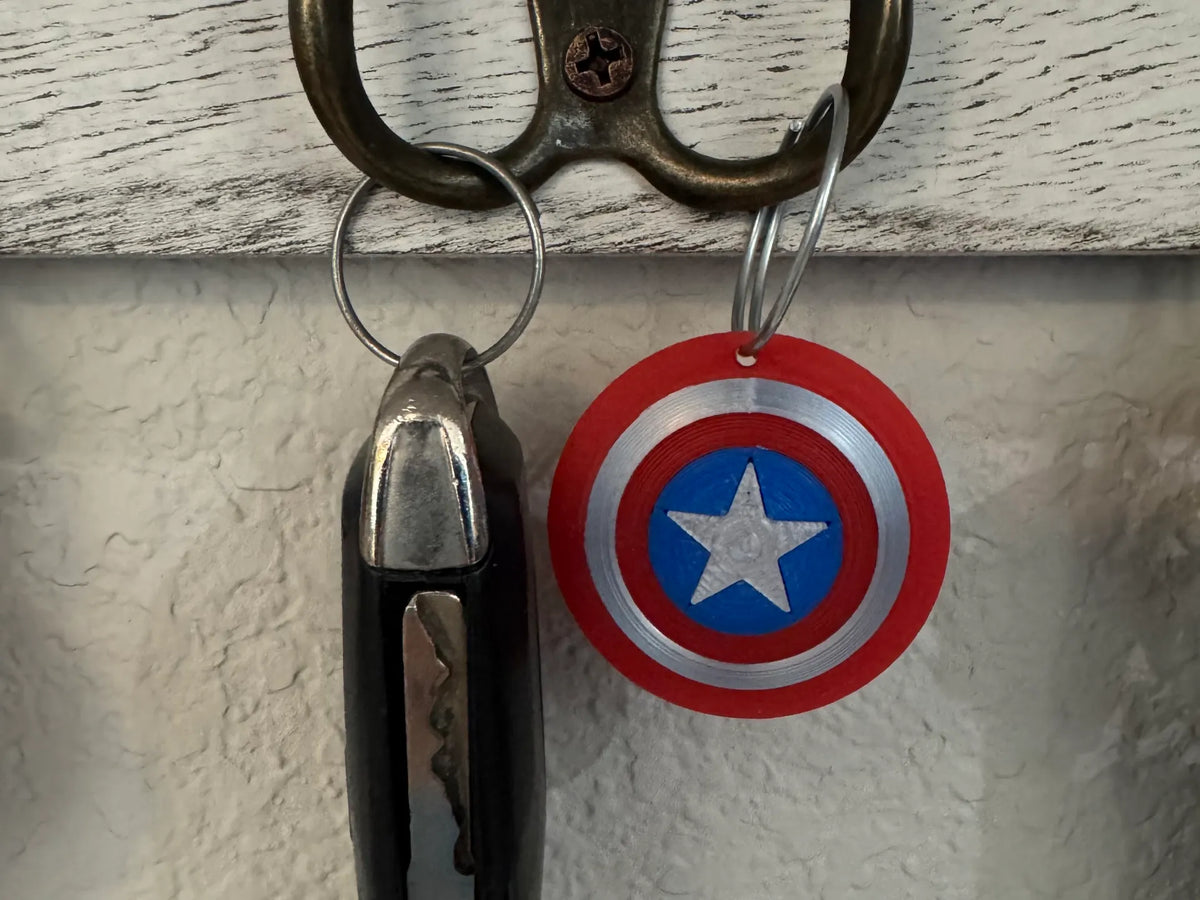 Porte-clés mini bouclier Captain America - Geek Print