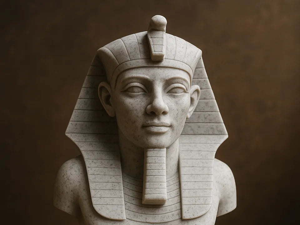 Statue du pharaon égyptien - Maquette Print