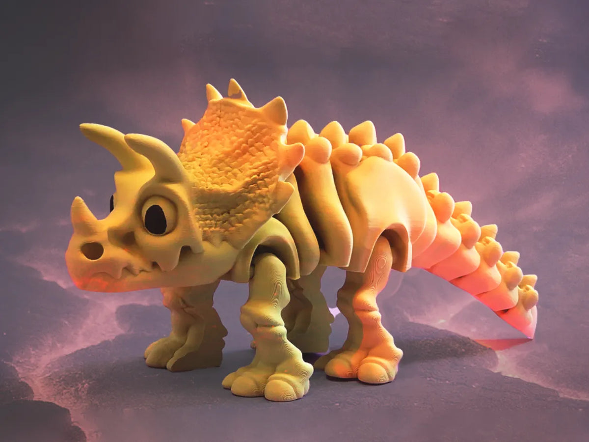 Squelette flexible de dinosaure Tricératops - Figurine Print