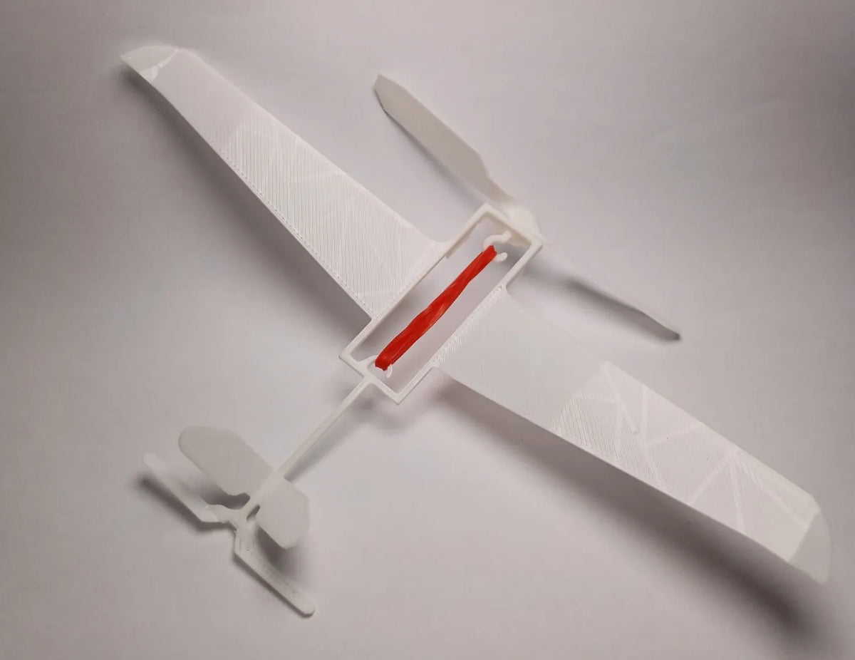 Avion en élastique - Maquette Print