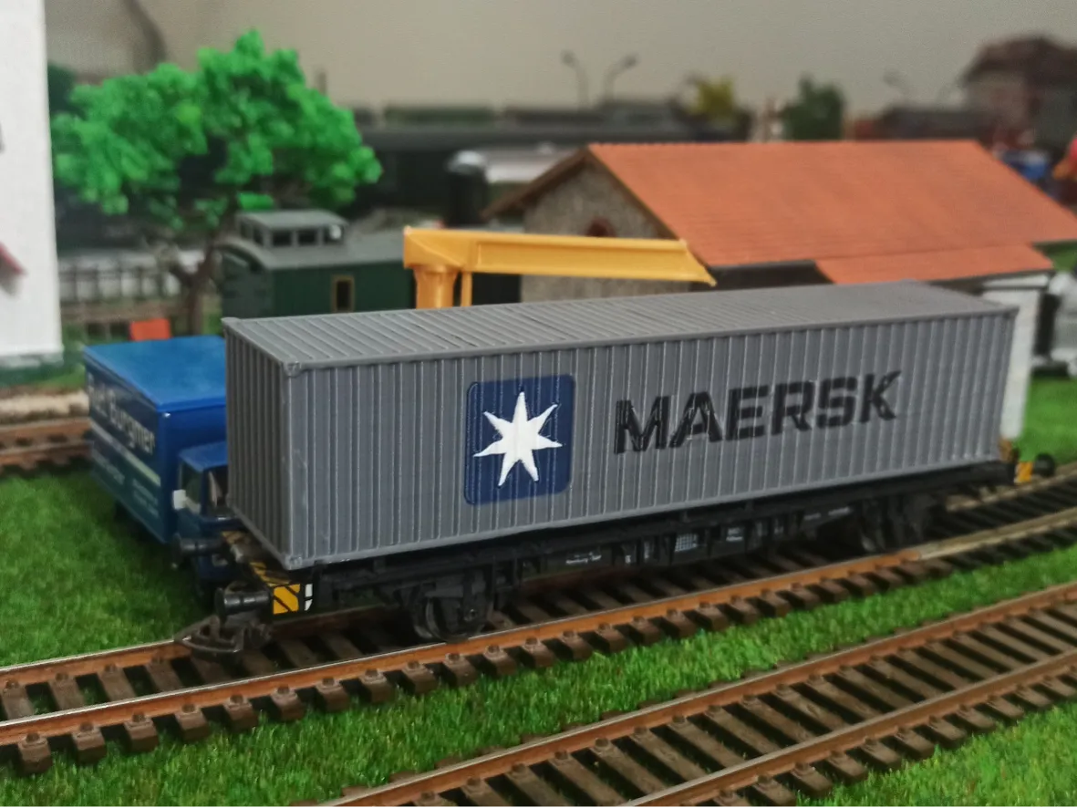 Conteneur Maersk échelle HO 1/87 - Maquette Print