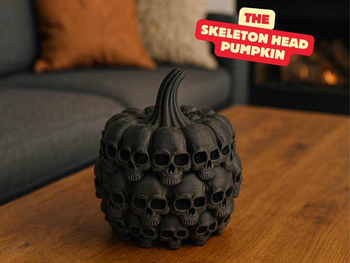 Citrouille tête de squelette / déco halloween - Fêtes Print