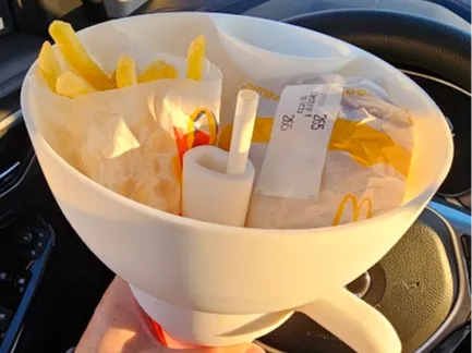 Gobelet alimentaire McDonald's Repas McDrive Support de collation pour voiture - Auto Print