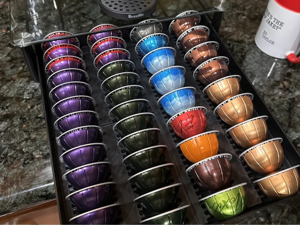 Emplacements à capsules de café Nespresso Vertuo pour tiroir support - Cuisine Print