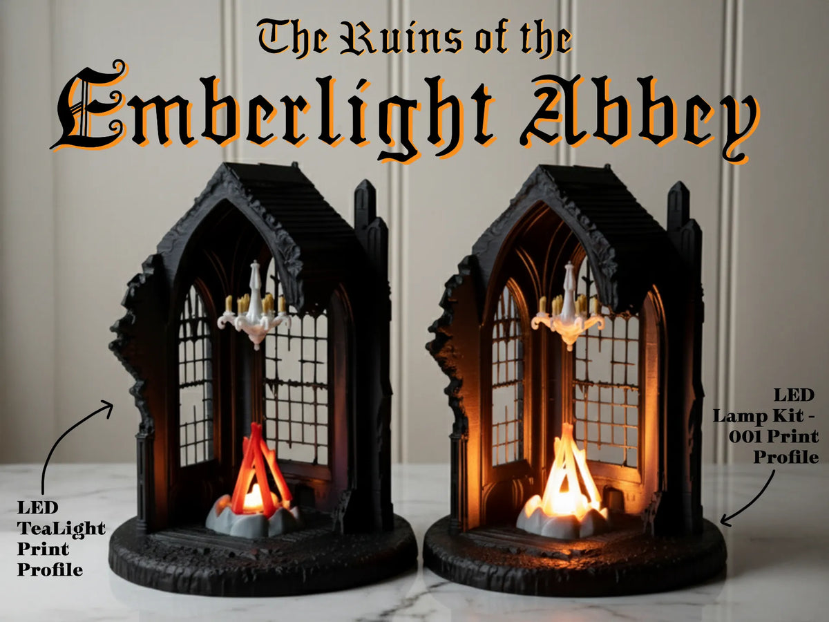 Emberlight Abbey : Diorama/Niche à livre/Lampe - Maquette Print