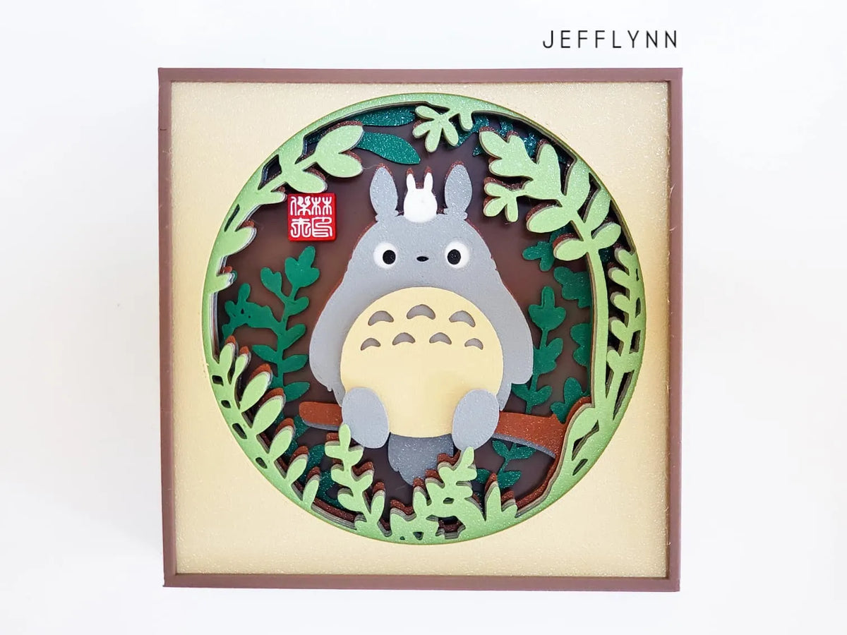 Art superposé Totoro - Boîte d'ombre - Art Print