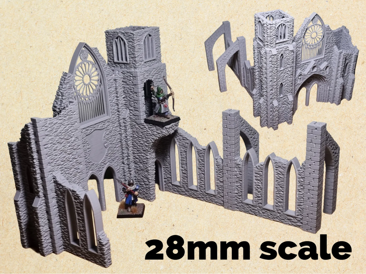Cathédrale en ruine (avant) - Maquette Print