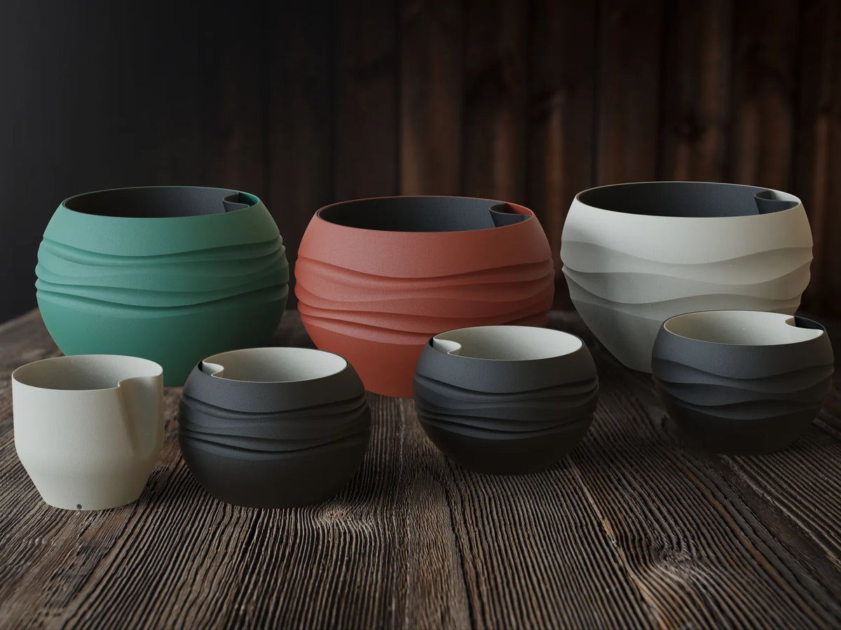 Jardinière Flow Moderne – Collection de Pots à Arrosage Automatique - Jardin Print