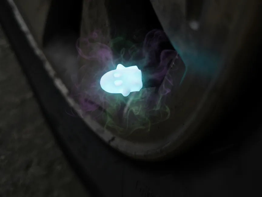 Bouchon anti-poussière fantôme mignon pour valve de pneu de vélo - Auto Print