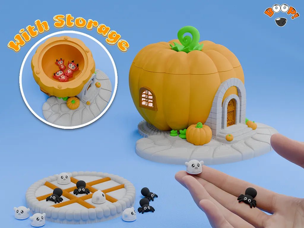 Maison de morpion Citrouille d'Halloween - Jeux Print