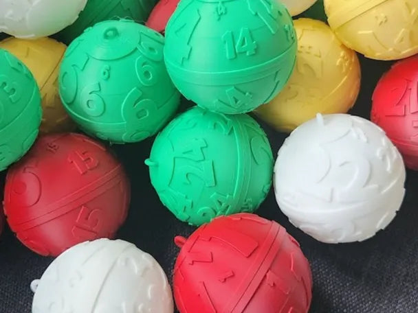 Calendrier de l'Avent - Boules - Fêtes Print