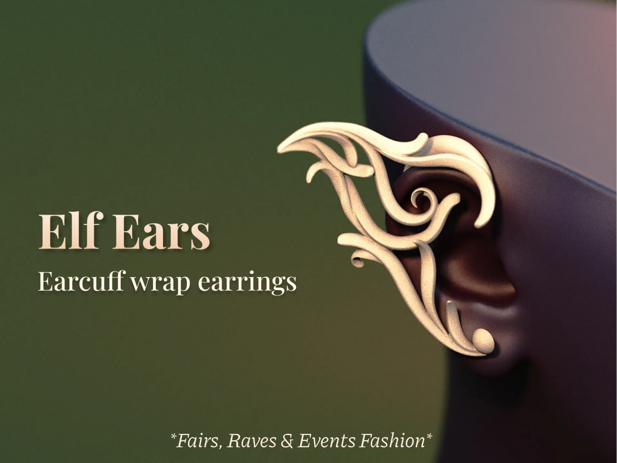 Oreilles d'Elfe - Boucles d'oreilles manchette sans perçage - Bijoux Print