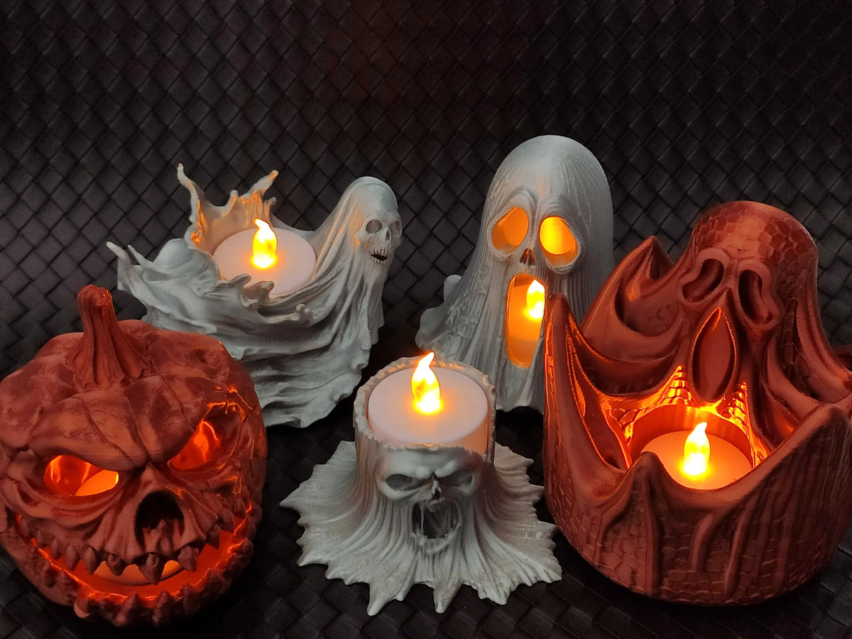 Set de veilleuses LED maudites / Édition Halloween (5 Pièces) - Fêtes Print