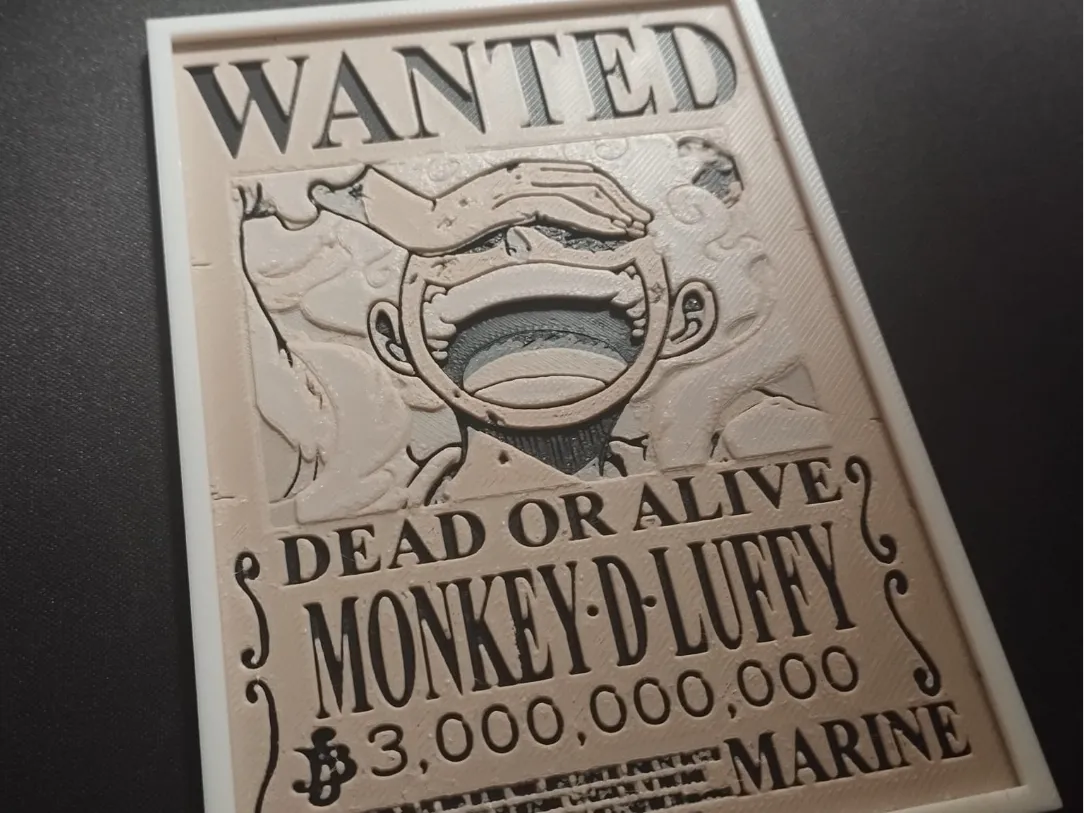 Affiche de recherche de Luffy (One Piece Hueforge) - Geek Print