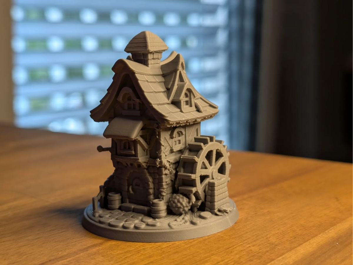 Chalet Moulin Enchanté – Maison de Moulin de Conte de Fées - Maquette Print
