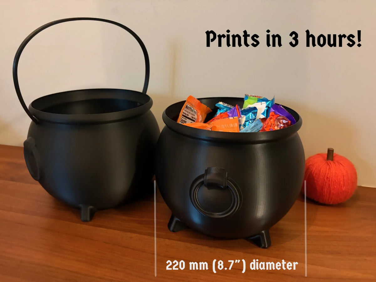 Grand chaudron de sorcière en mode vase | Seau à friandises - Maison Print