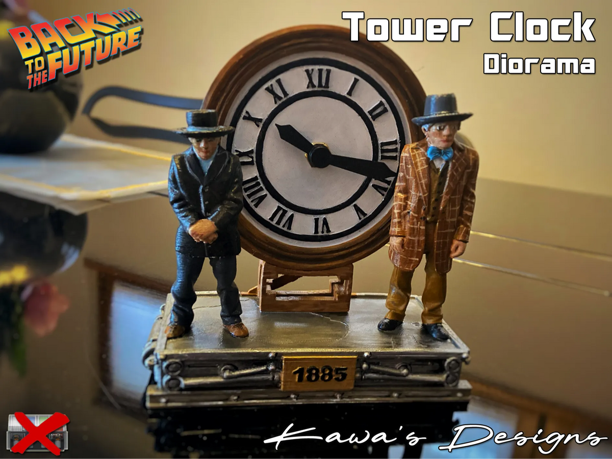 Diorama de l'Horloge de la Tour (Retour vers le futur) - Geek Print