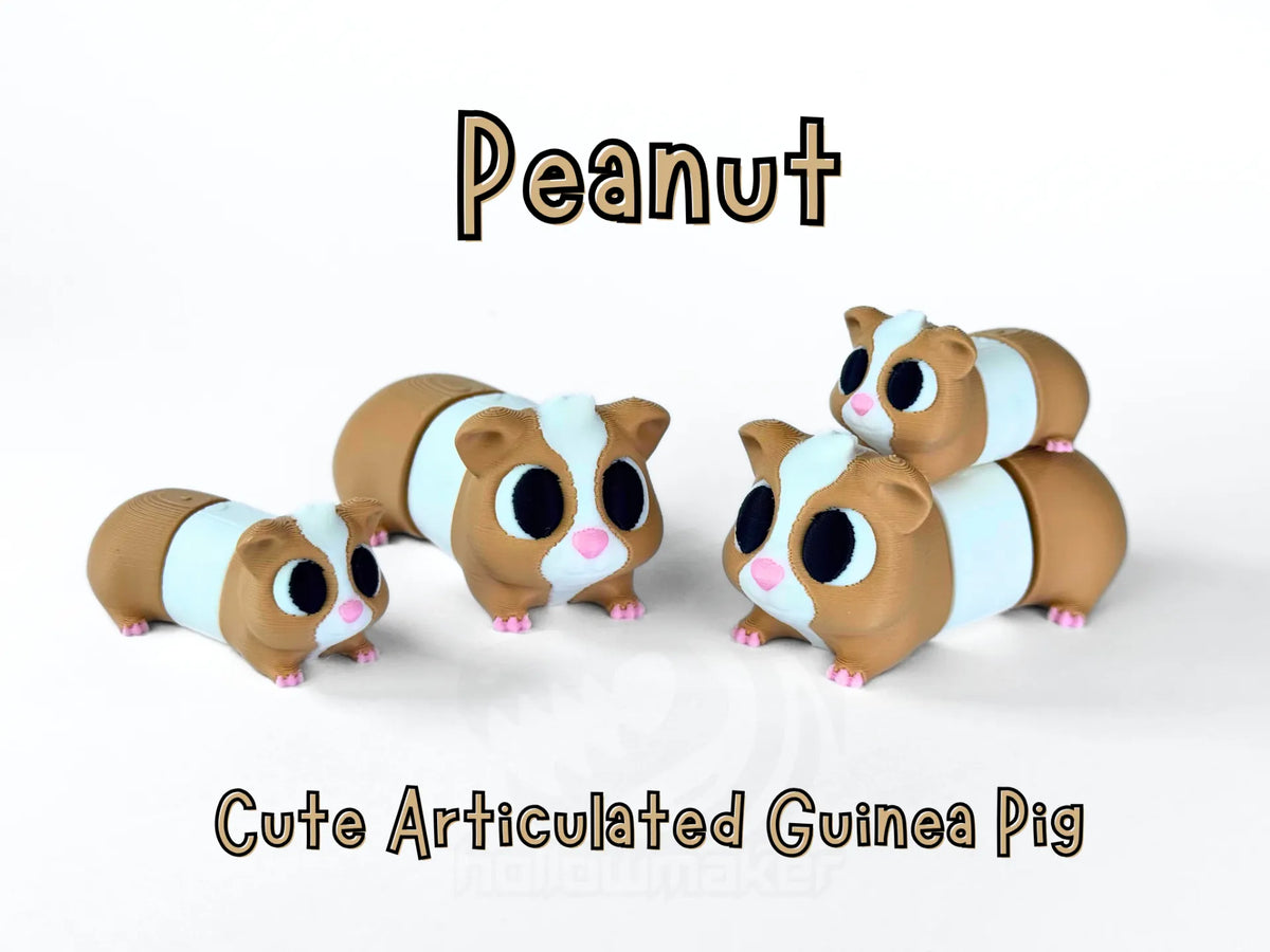 Peanut - Cochon d'Inde Articulé Adorable - Pet Print