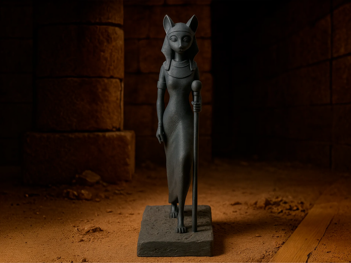 Statue de Bastet – Figurine de la déesse chat égyptienne - Maquette Print