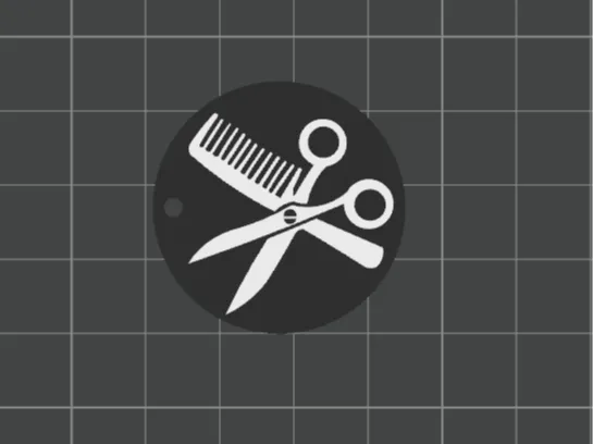 Porte-clés NFC coiffeur - NFC Print