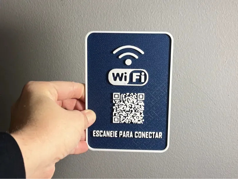 QR code de connexion Wi-Fi - Version magnet de réfrigérateur avec aimant intégré et autocollant NFC - NFC Print