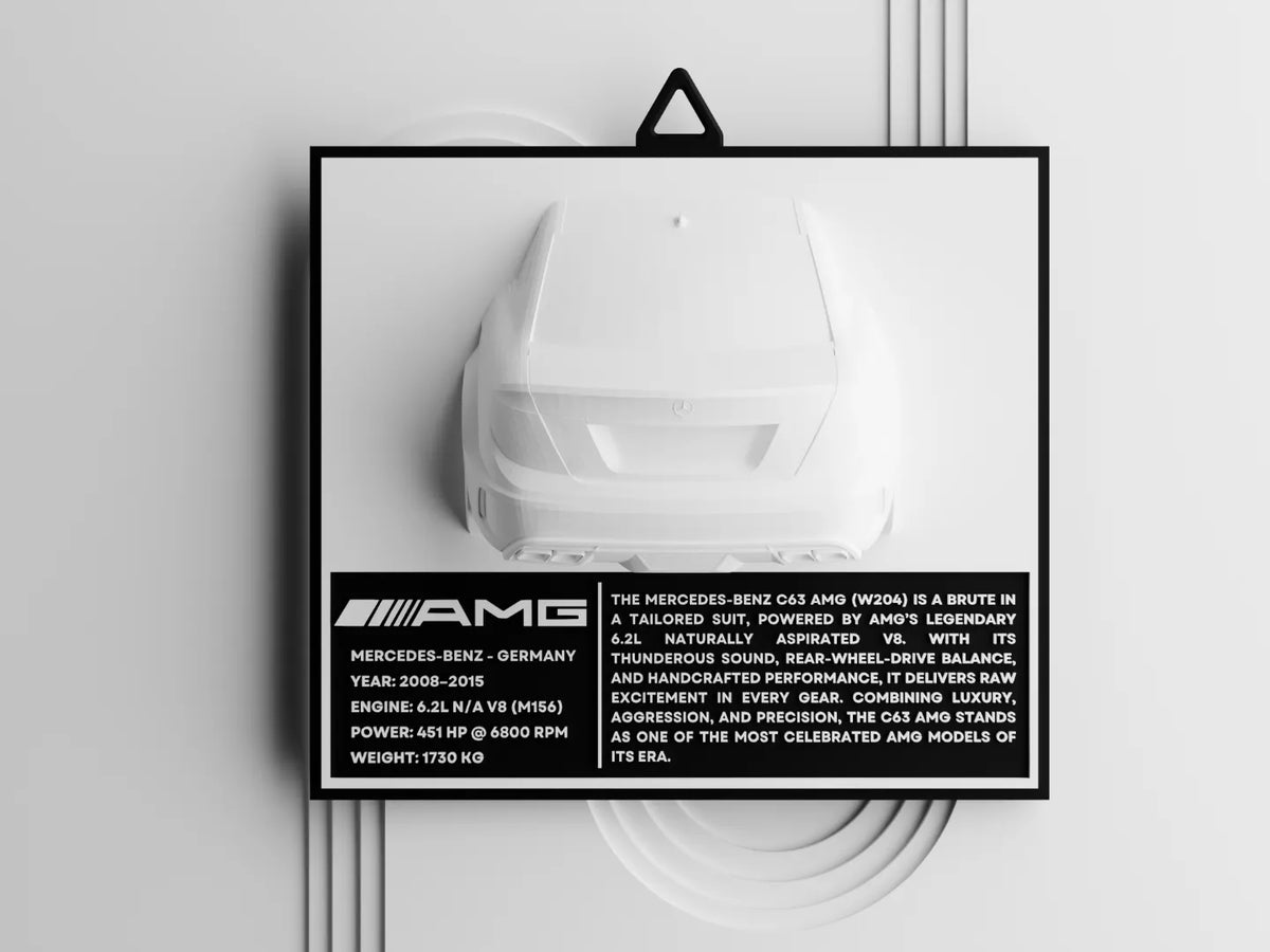 Art Mural de Voiture Mercedes C63 W204 - Auto Print