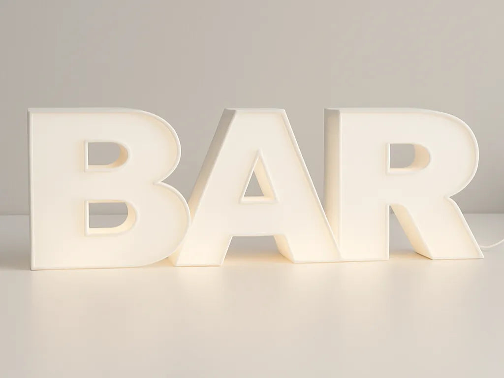 Boîte à lumière / Enseigne BAR (avec trou pour câble de bande LED) - Lumière Print