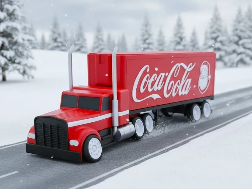 Camion semi-remorque stylisé - Édition de Noël - Fêtes Print