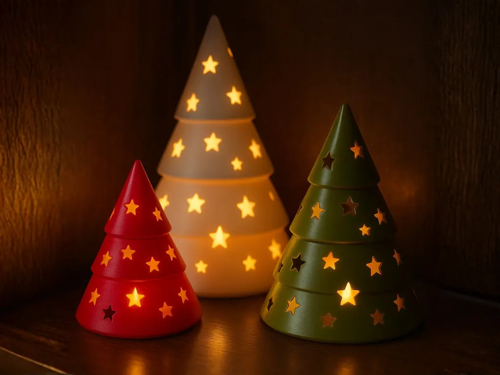 Ensemble de bougeoirs Sapin de Noël (3 Tailles) - Fêtes Print