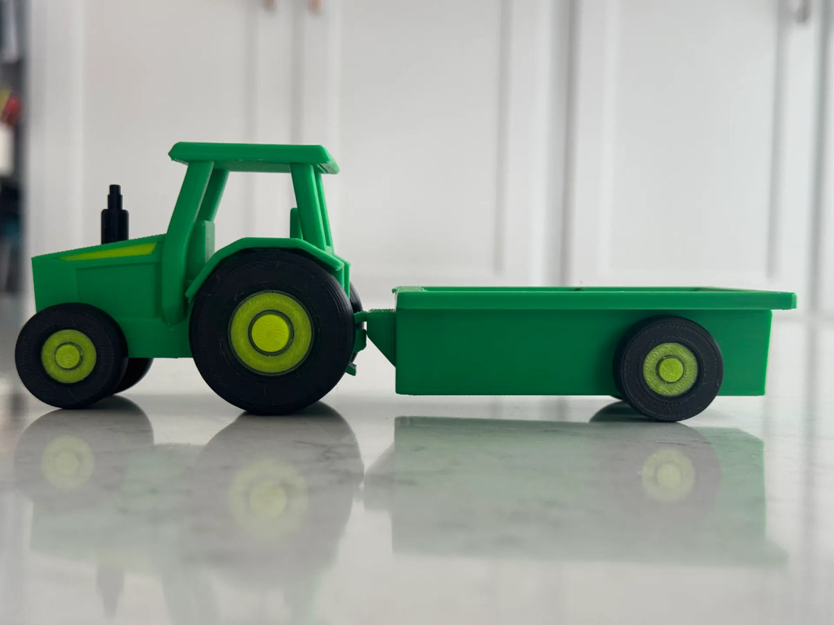 Tracteur Jouet avec Remorque - Maquette Print