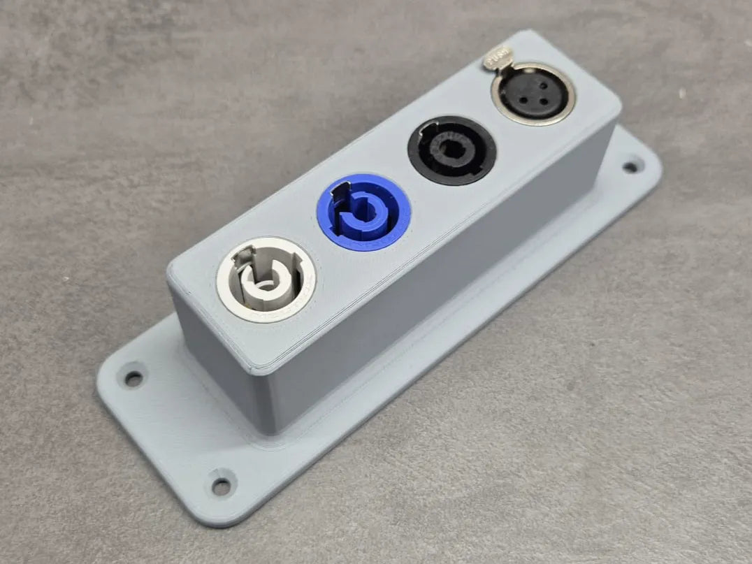 Support de connecteur audio et alimentation 4 ports Neutrik XLR - Music Print