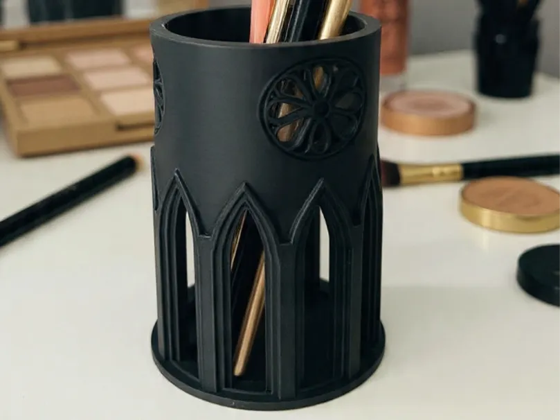 Support de Pinceaux de Maquillage Cathédrale Gothique - Beauté Print