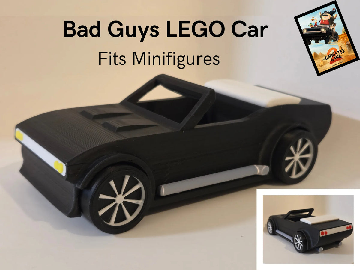 Voiture LE GO des Méchants - Compatible avec les minifigurines - Auto Print