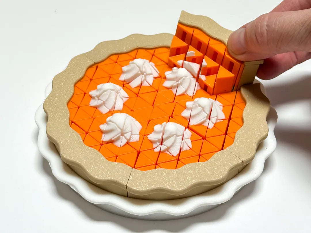 Mini Tranche de Tarte Citrouille Pixel et Moule à Tarte - Fêtes Print
