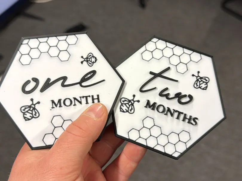 Hexagones jalons mensuels pour bébé - Bébé Print