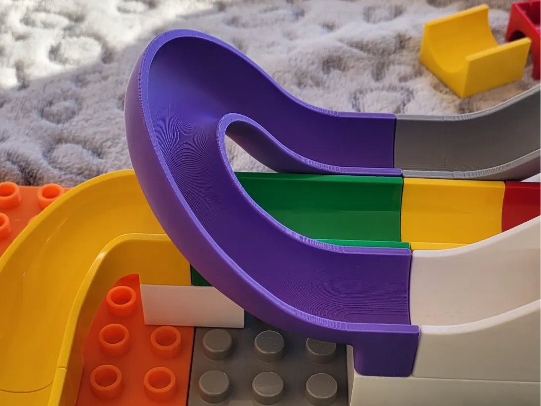 Virage à 45° pour circuit de billes duplo & hubelino - Jeux Print