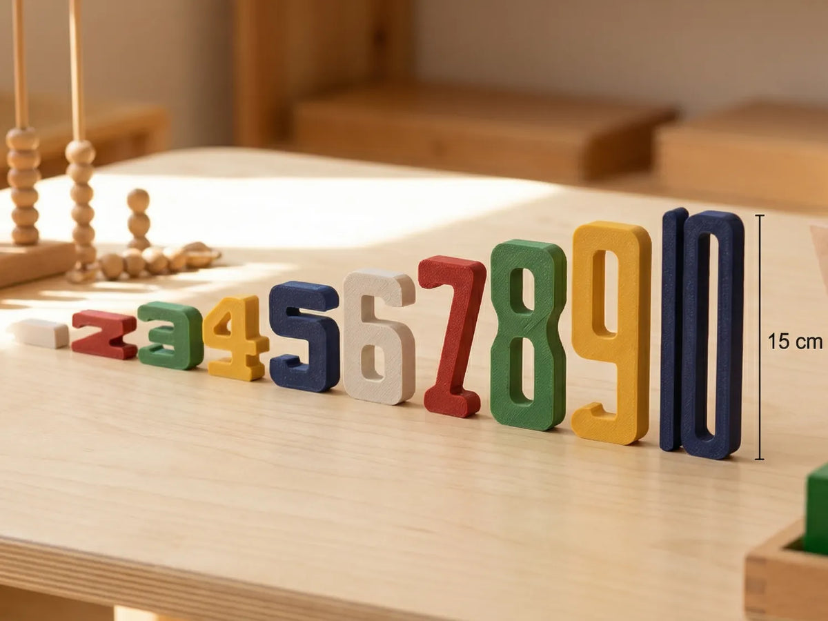 Blocs de nombres Montessori - Jouet éducatif de mathématiques - Science Print