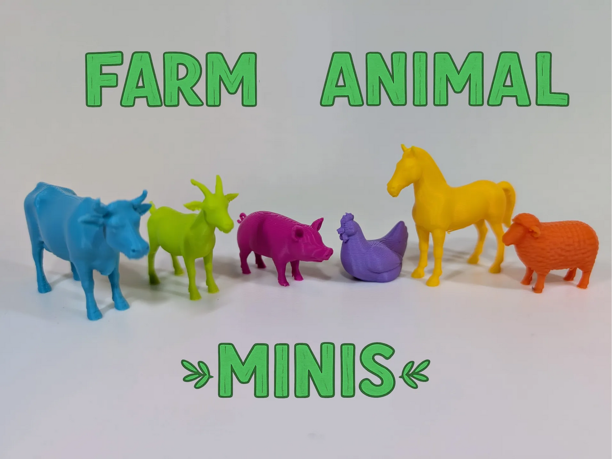 Miniatures d'animaux de la ferme - Maquette Print