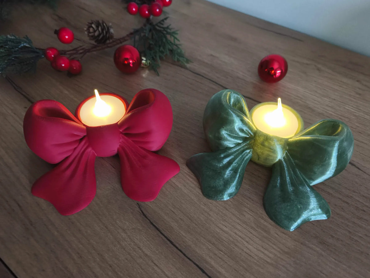 Bougeoir pour bougie chauffe-plat LED Nœud en ruban - Lumière Print