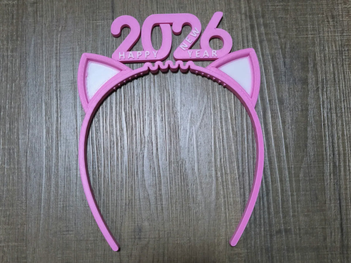 Serre-tête Nouvel An 2026 serre-tête chat - Fêtes Print