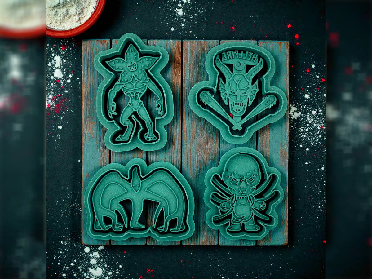 Stranger Things Ensemble de 4 emporte-pièces Le Mal - Cuisine Print