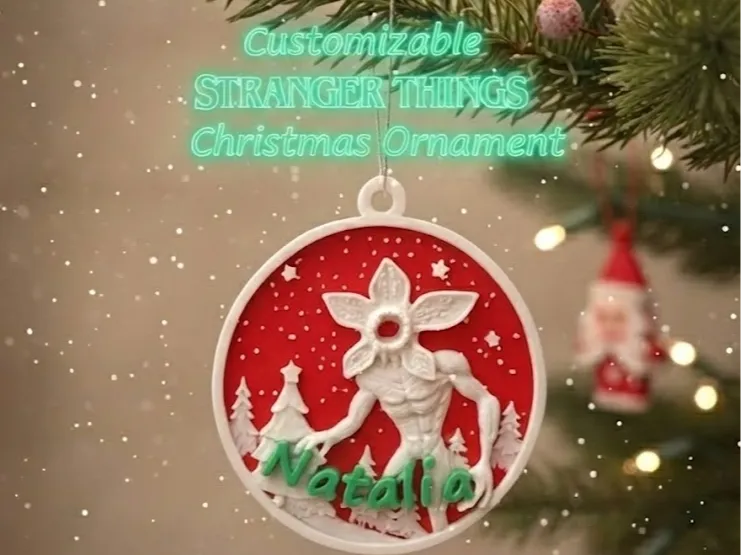 Ornement de Noël personnalisable Stranger Things - Geek Print