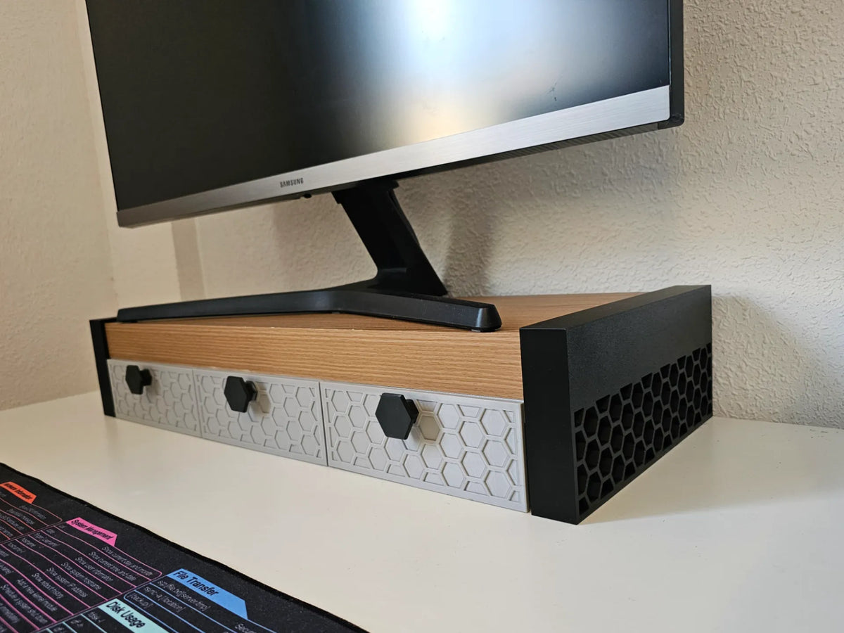Support/rehausseur d'écran étagère Ikea Lack - Bureau Print