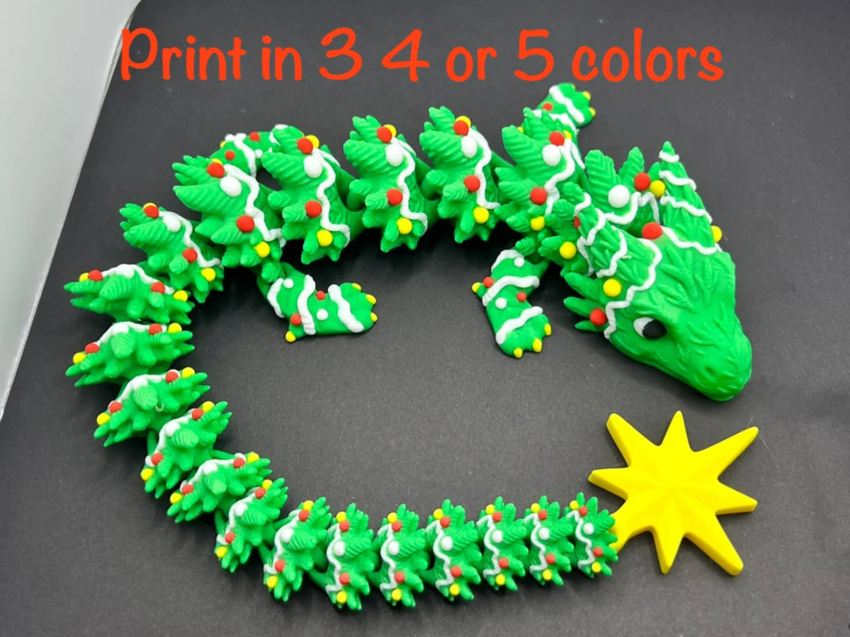 Spruce le Dragon Sapin de Noël - Fêtes Print