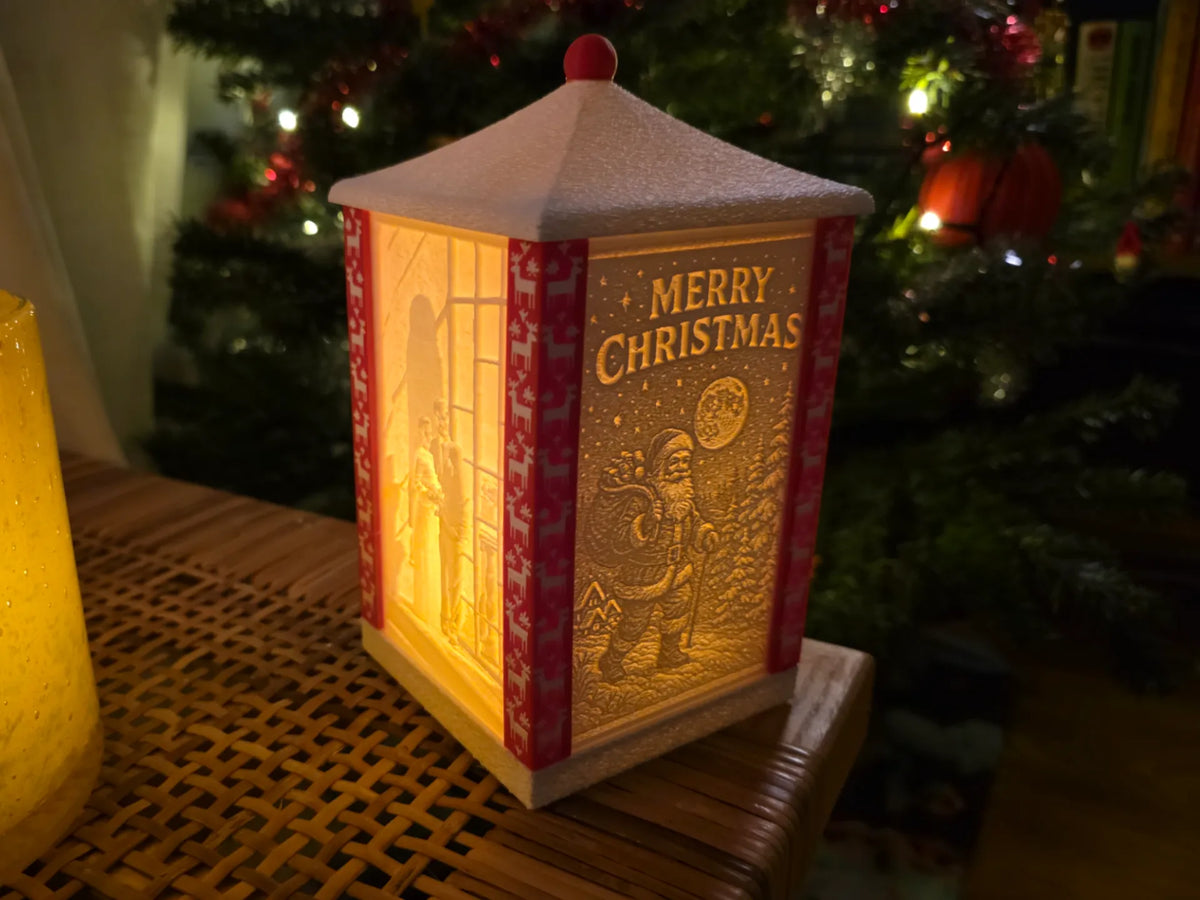 Lithophanie Cadre de Noël – LEDKIT001- Bougie chauffe-plat - Lumière Print