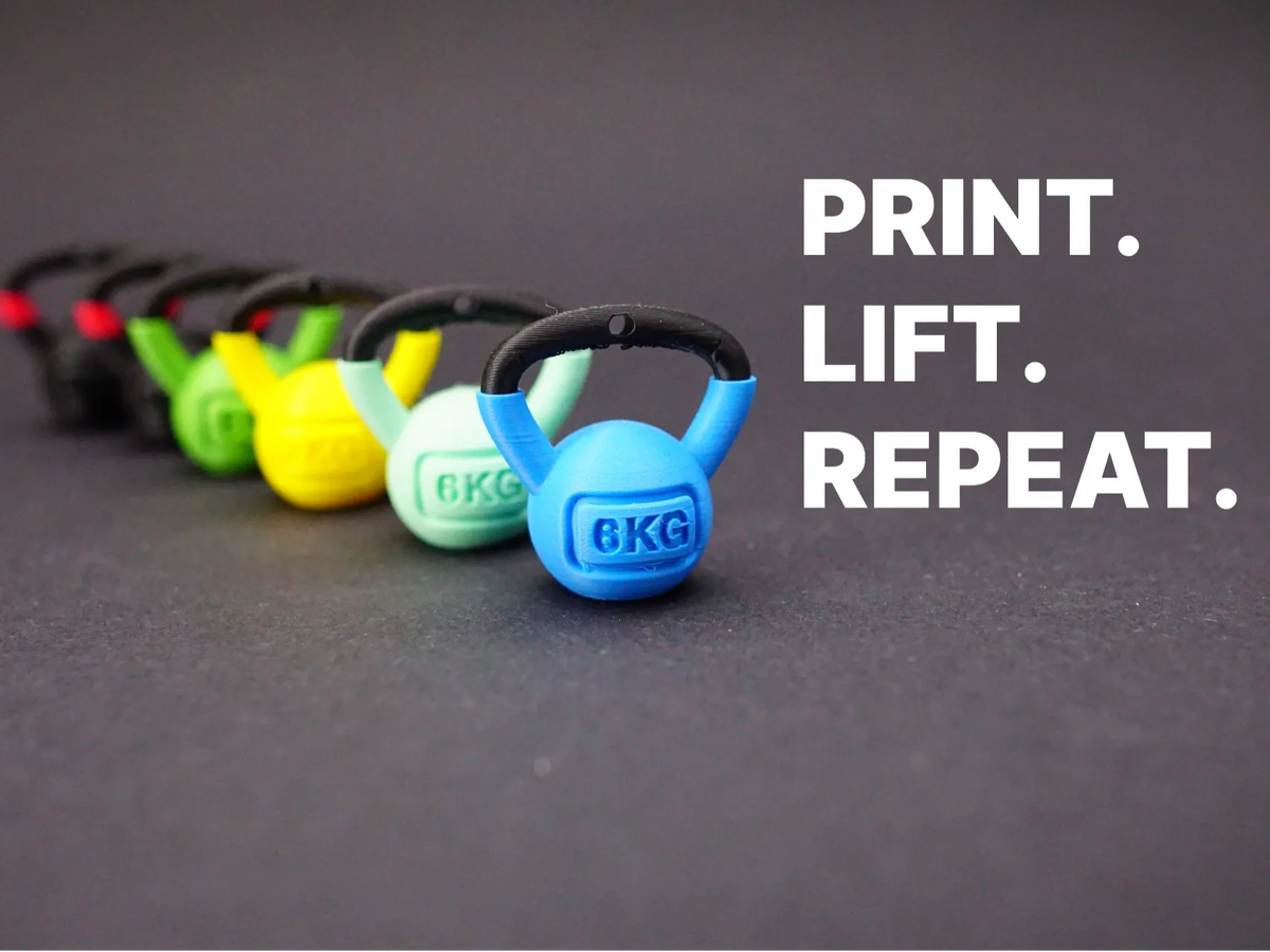 Modèle de porte-clés Mini Kettlebell Accessoire de fitness - Sport Print