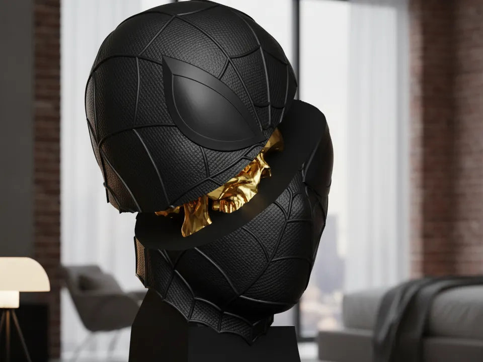 Buste Crâne Spiderman Statue de Collection Imprimée en 3D - Figurine Print