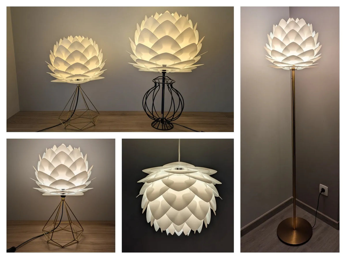 Abat-jour Lotus, disponible en 2 tailles, compatible E14 / E27 - Maison Print