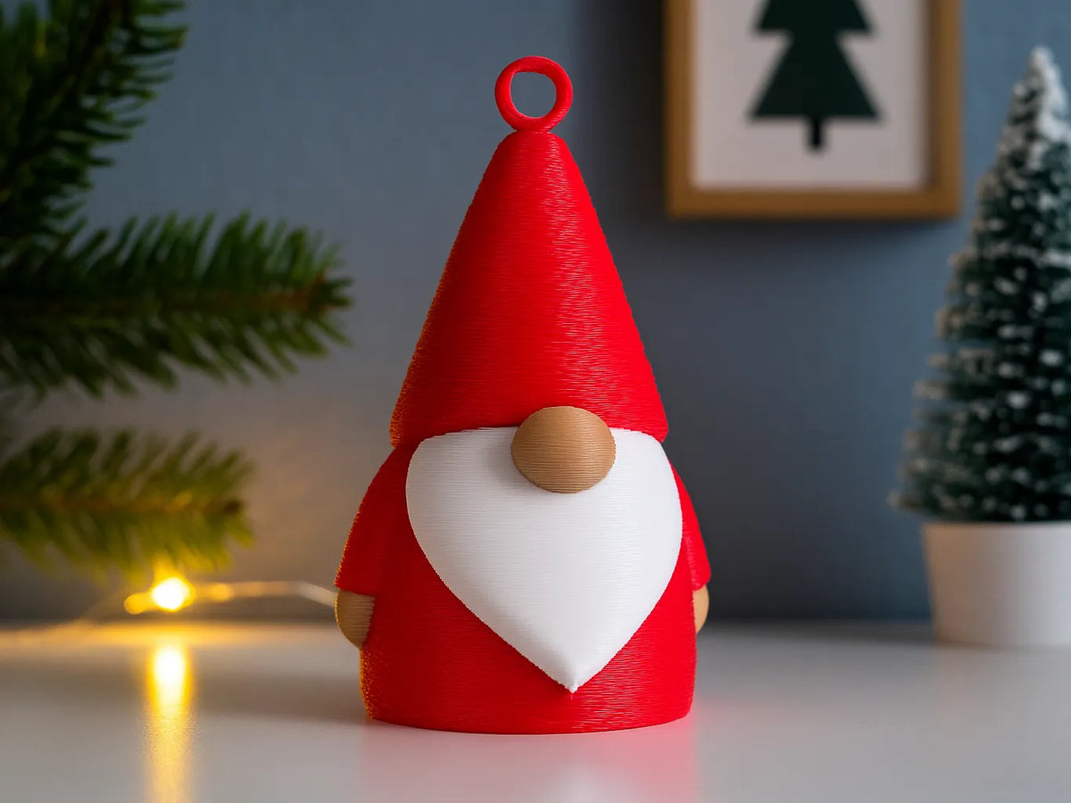 Gnome de Noël avec Boucle - Décoration de Sapin - Décoration - Figurine Print